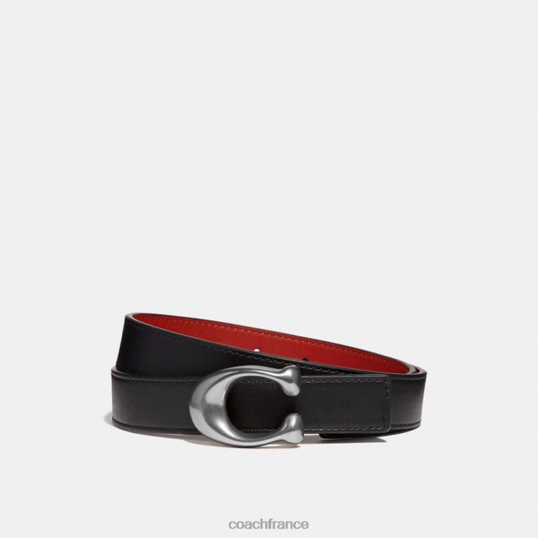 Coach femmes ceinture réversible matériel c, 25 mm ni/noir 1941 rouge HHR6J612