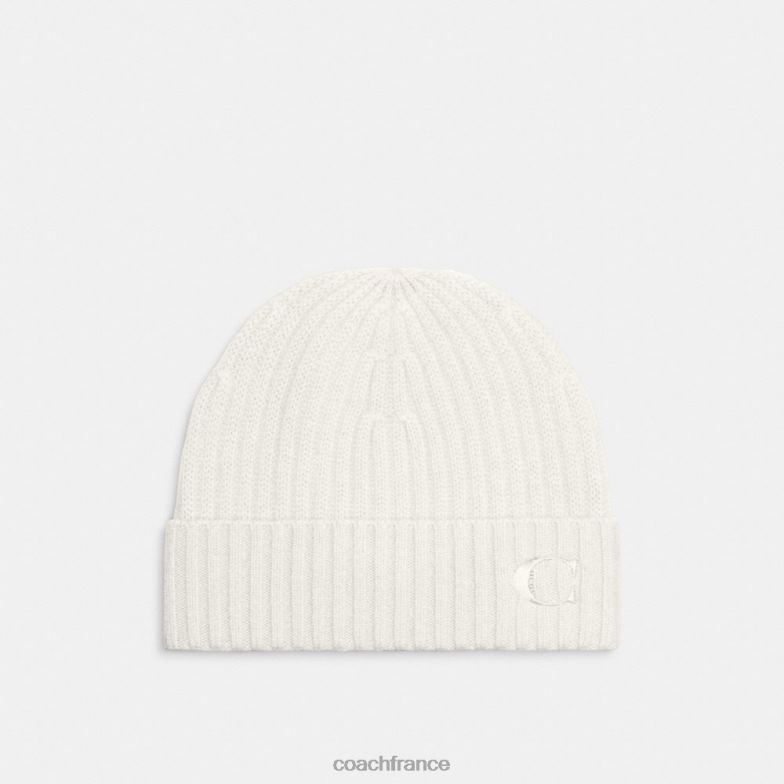 Coach femmes bonnet en cachemire craie HHR6J566
