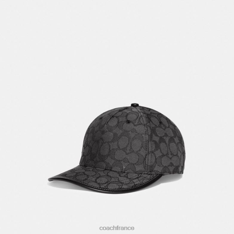 Coach femmes casquette de baseball en jacquard emblématique charbon HHR6J601