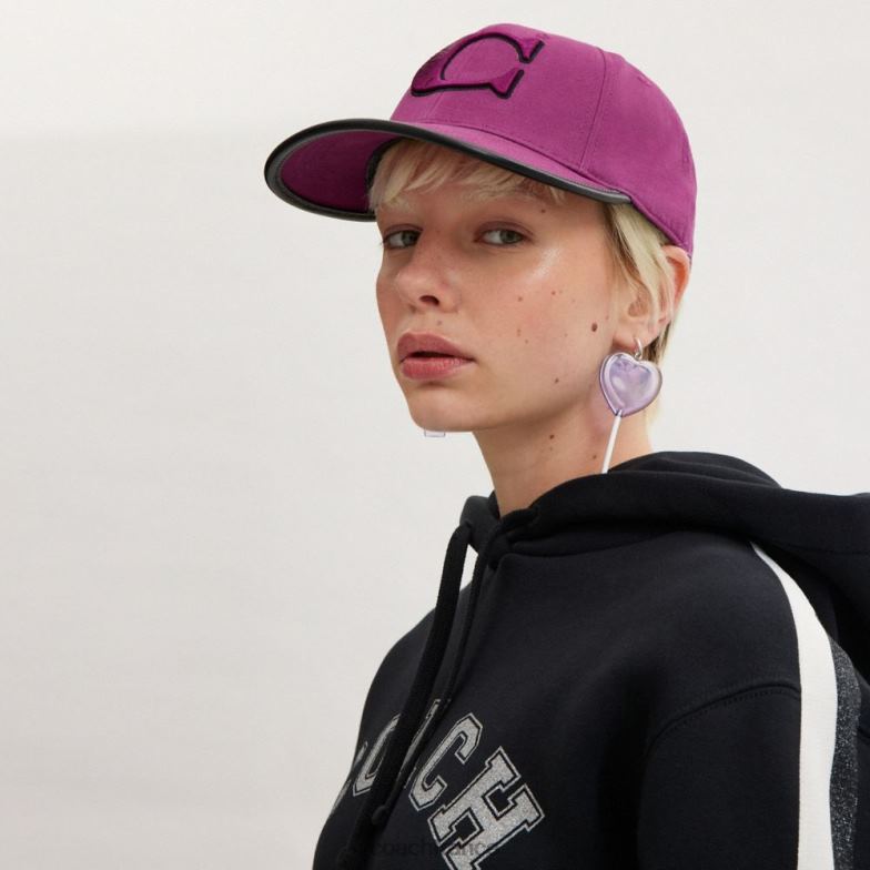 Coach femmes casquette de baseball prune profonde HHR6J560