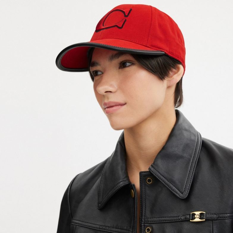 Coach femmes casquette de baseball rouge sportif HHR6J544
