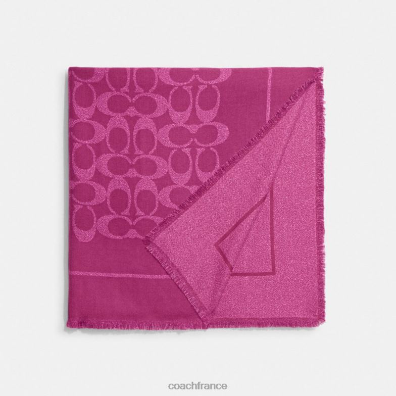 Coach femmes châle signature prune profonde HHR6J551