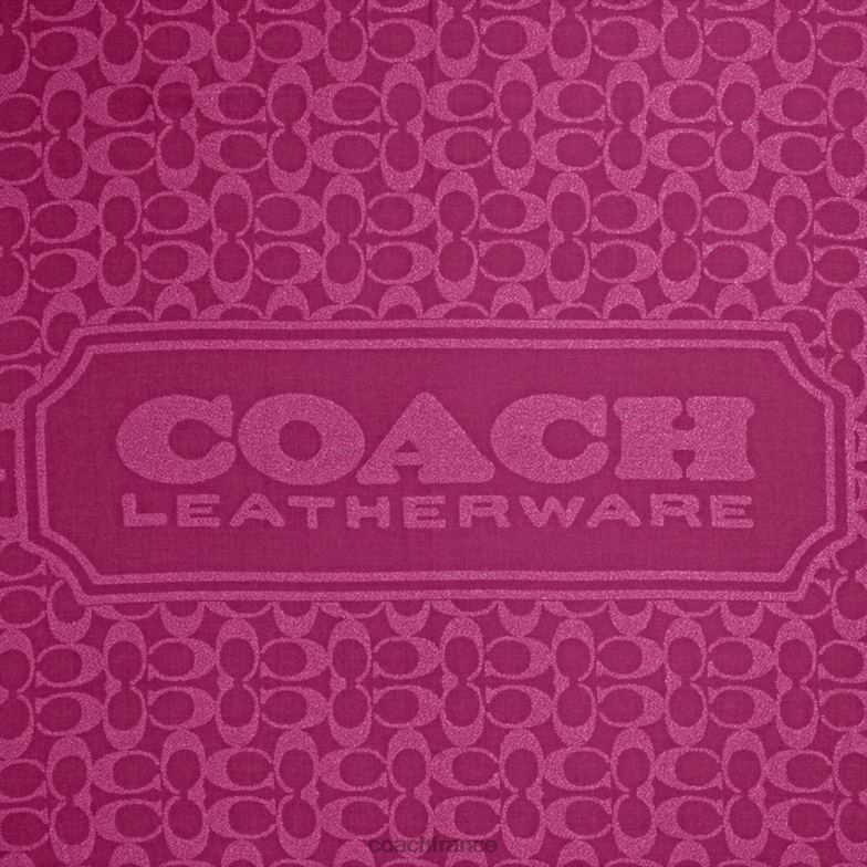 Coach femmes châle signature prune profonde HHR6J551