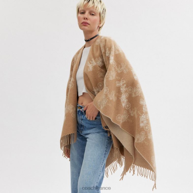 Coach femmes poncho réversible pour chevaux et calèches gruau HHR6J555