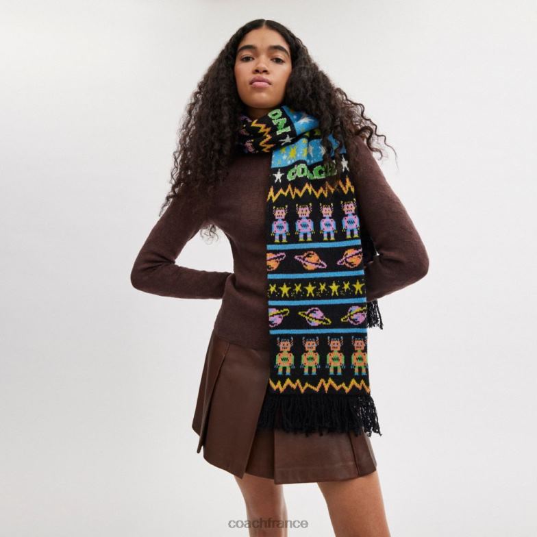 Coach femmes silencieux à imprimé cosmique noir multicolore HHR6J550