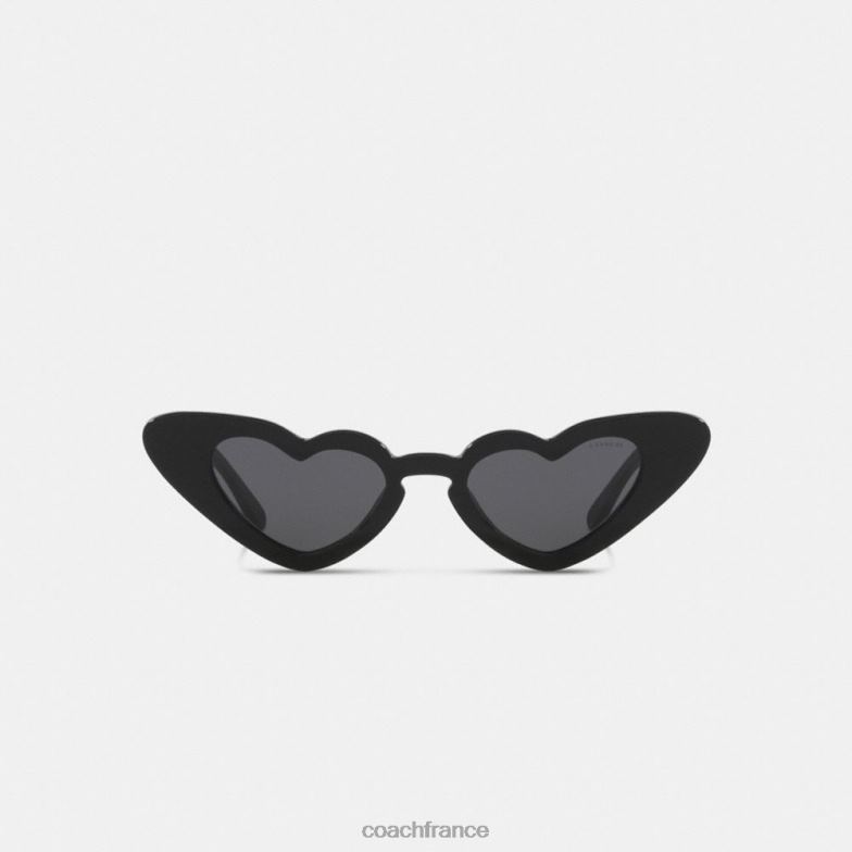 Coach femmes lunettes de soleil coeur noir HHR6J528