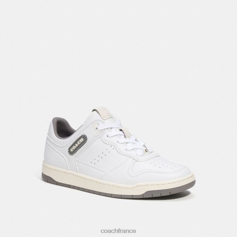 Coach femmes sneaker basse c201 gris chiné/blanc optique HHR6J406