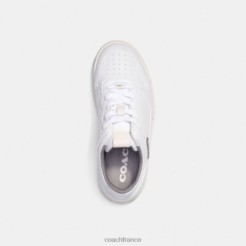 Coach femmes sneaker basse c201 gris chiné/blanc optique HHR6J406