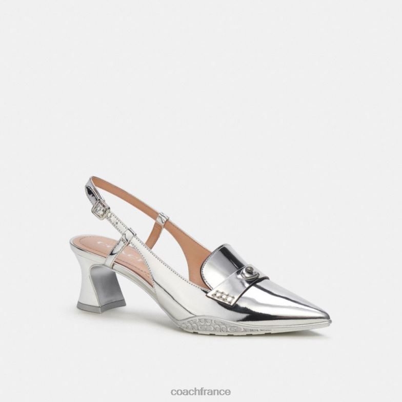 Coach femmes slingback hybride Nikola argent HHR6J411