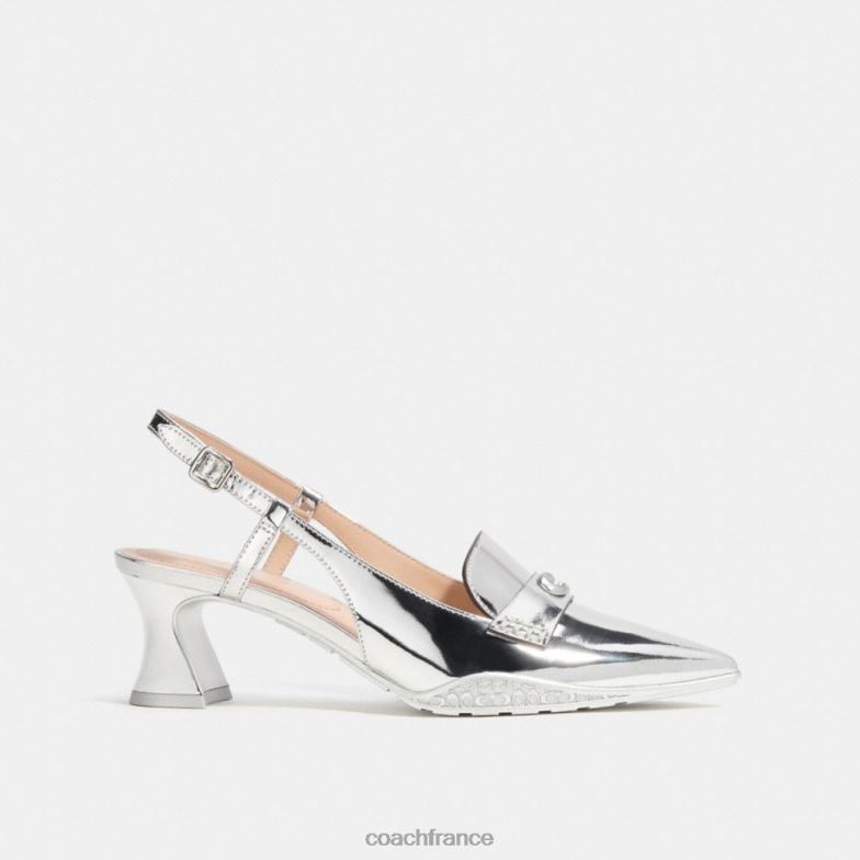Coach femmes slingback hybride Nikola argent HHR6J411
