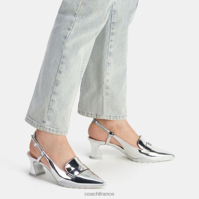 Coach femmes slingback hybride Nikola argent HHR6J411