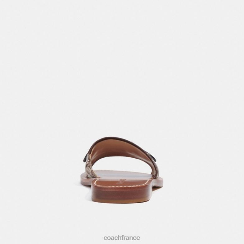 Coach femmes sandale ina en jacquard signature érable/chêne HHR6J423