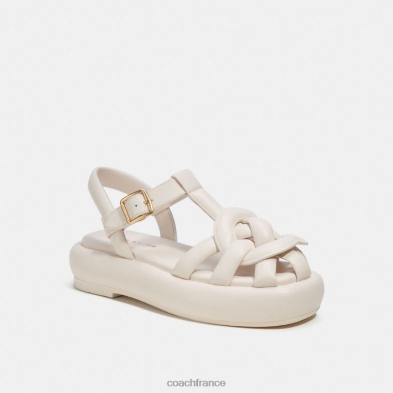 Coach femmes sandale penney craie HHR6J425