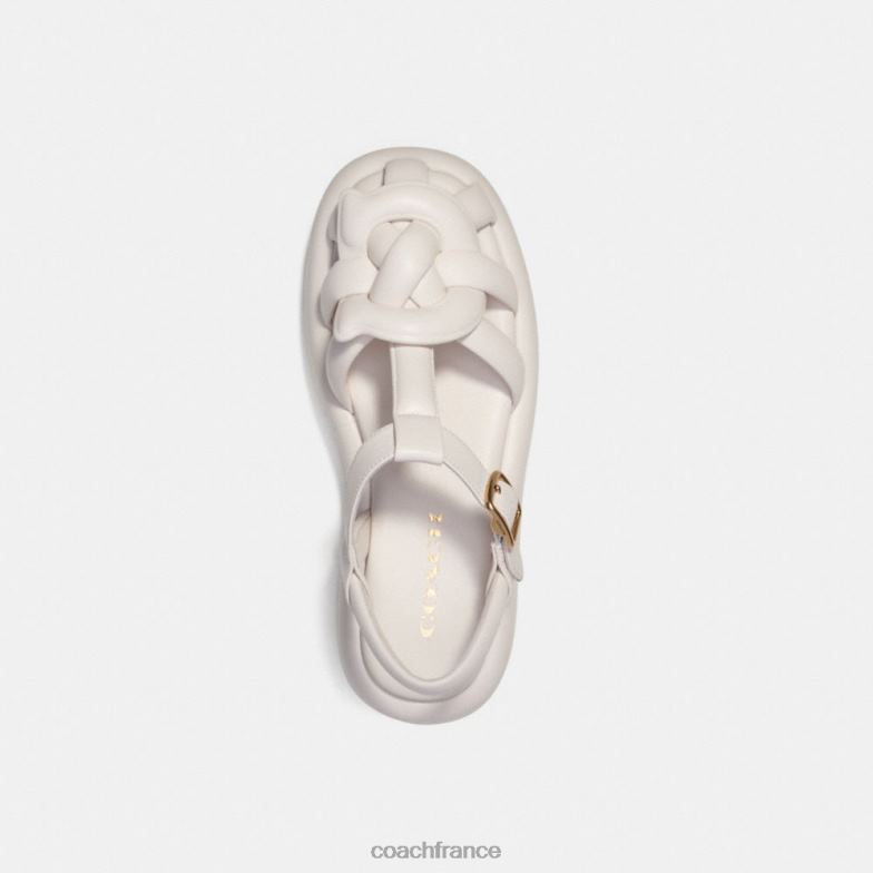 Coach femmes sandale penney craie HHR6J425