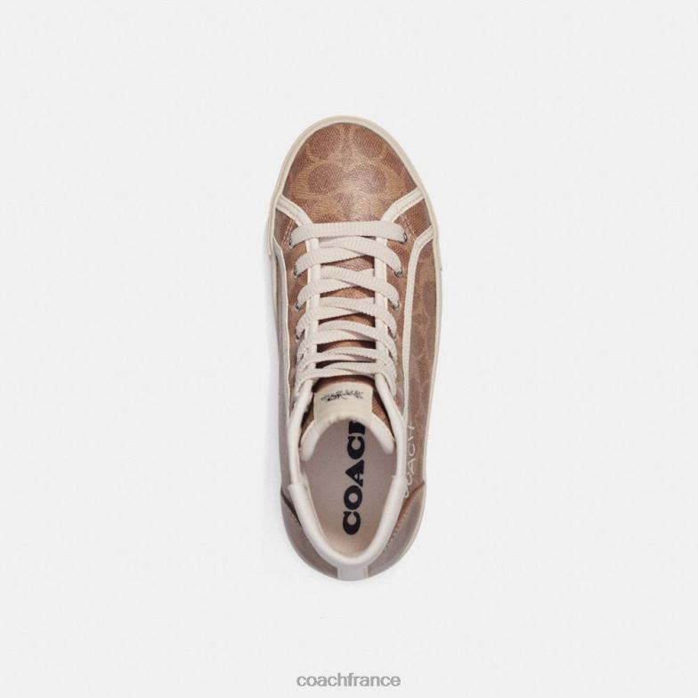 Coach femmes sneaker à plateforme montante Citysole du nouvel an lunaire en toile exclusive avec lapin bronzer HHR6J427