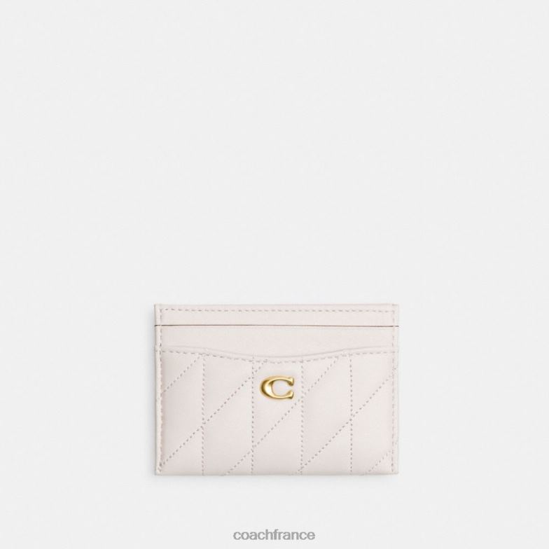 Coach femmes porte-cartes avec matelassage en forme d'oreiller b4/craie HHR6J377