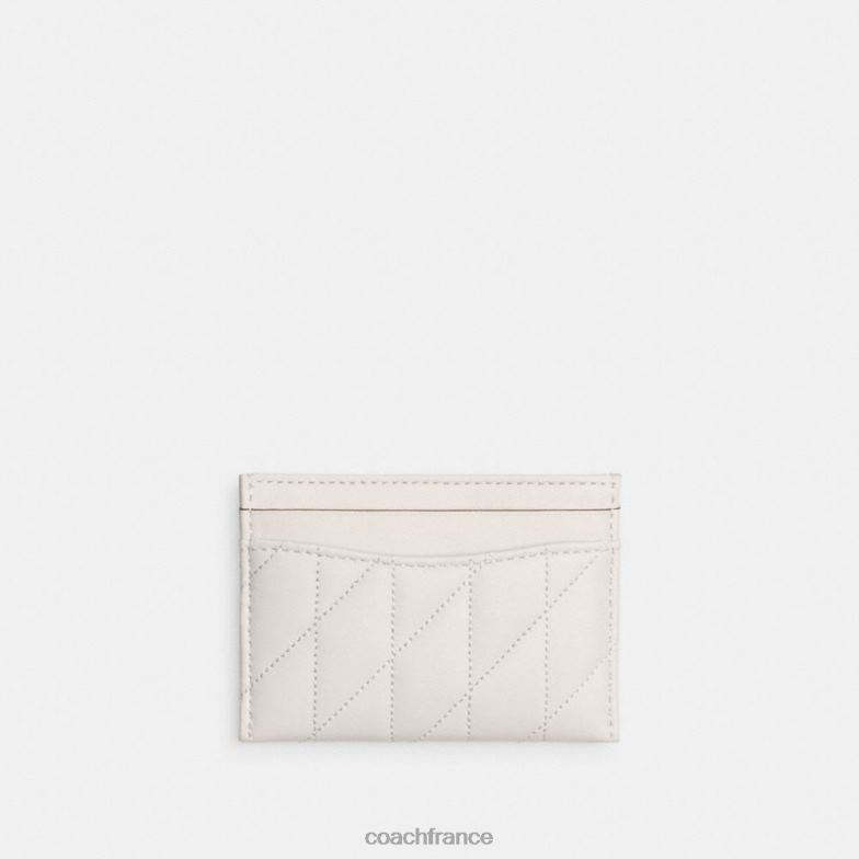 Coach femmes porte-cartes avec matelassage en forme d'oreiller b4/craie HHR6J377