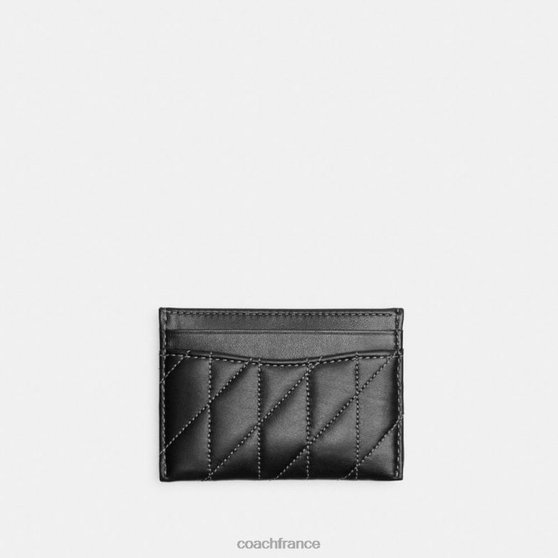 Coach femmes porte-cartes avec matelassage en forme d'oreiller v5/noir HHR6J374