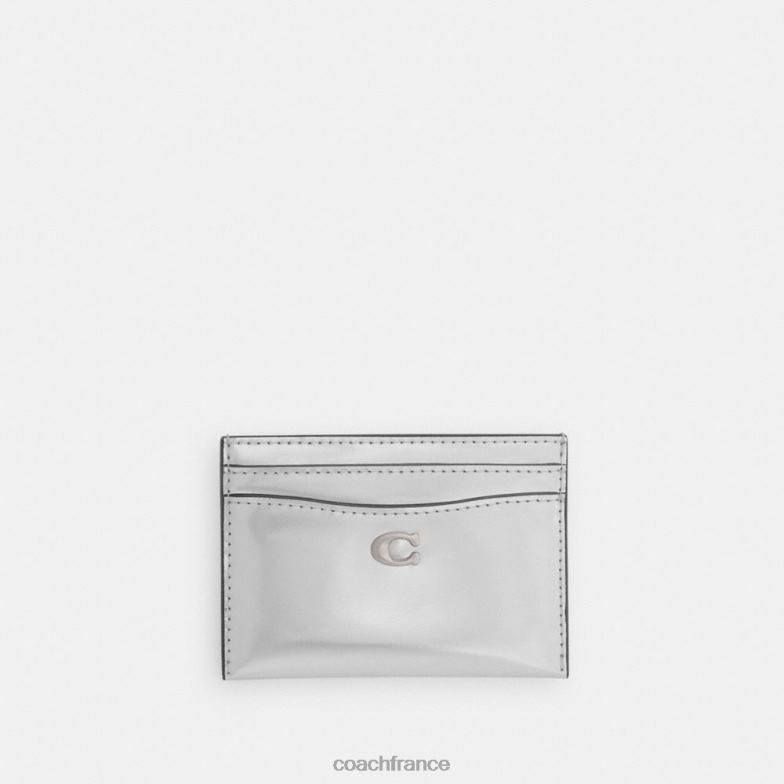 Coach femmes porte-cartes essentiel en argent métallisé gauche/argent HHR6J378