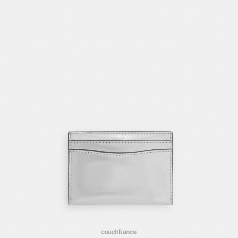 Coach femmes porte-cartes essentiel en argent métallisé gauche/argent HHR6J378