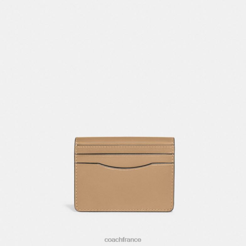 Coach femmes étui à cartes de bandit b4/bronzage HHR6J370