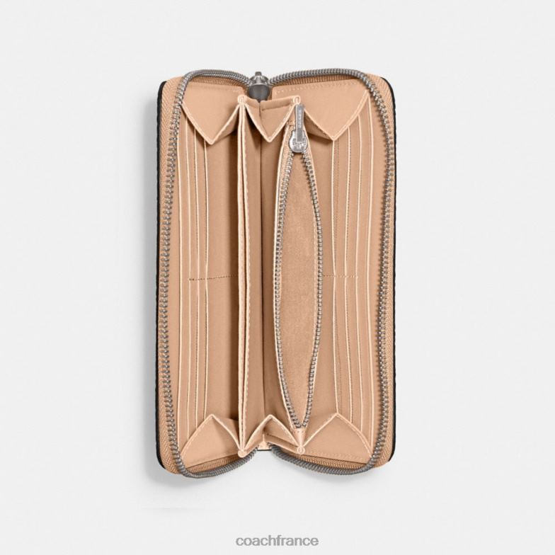 Coach femmes portefeuille zippé accordéon gauche/buff HHR6J319