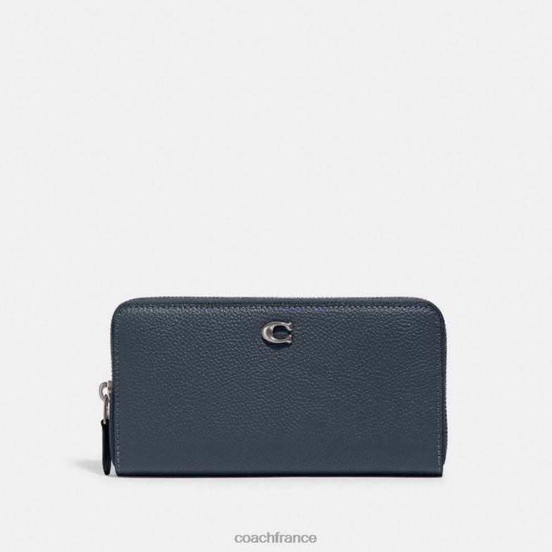 Coach femmes portefeuille zippé accordéon gauche/denim HHR6J320