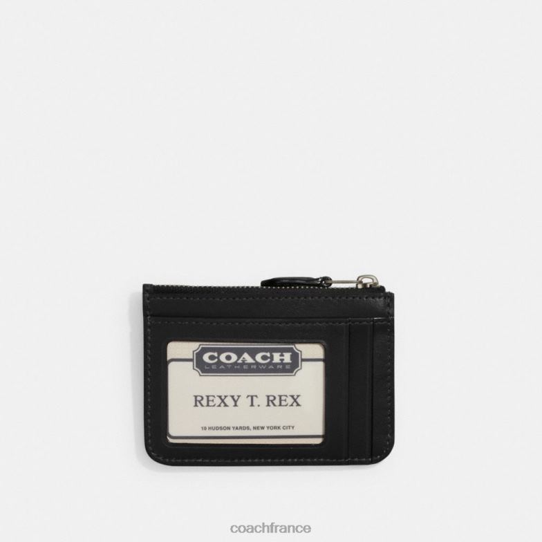 Coach femmes mini porte-cartes skinny en toile exclusive mw/charbon/noir HHR6J330