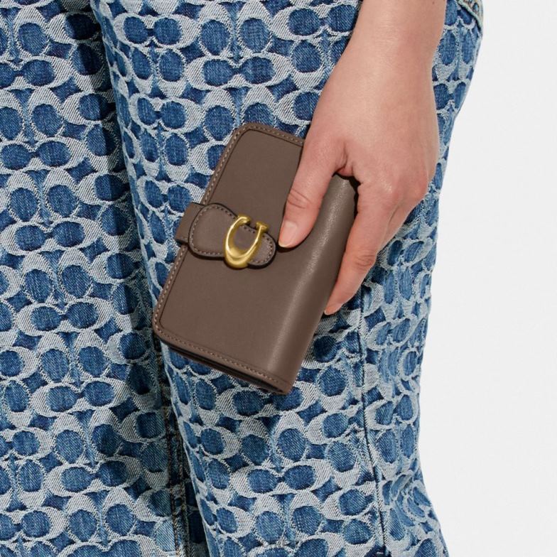 Coach femmes portefeuille moyen tabby b4/pierre foncée HHR6J338