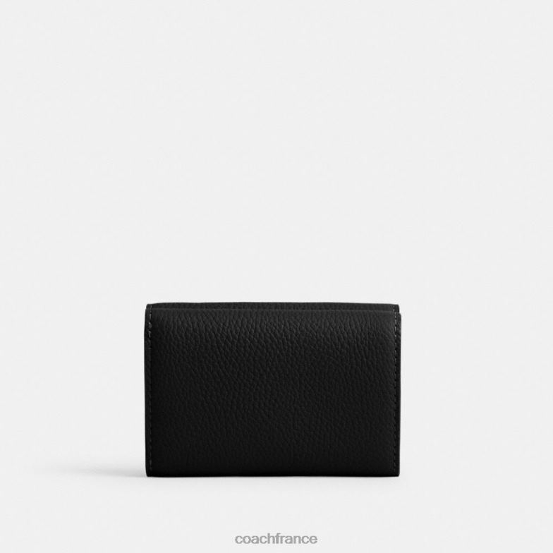 Coach femmes mini portefeuille à trois volets essentiel b4/noir HHR6J349