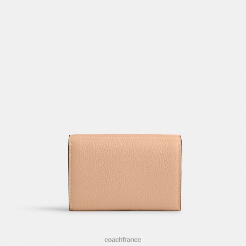 Coach femmes mini portefeuille à trois volets essentiel gauche/buff HHR6J346