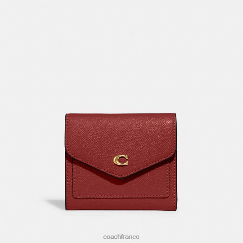 Coach femmes petit portefeuille Wyn b4/émail rouge HHR6J356