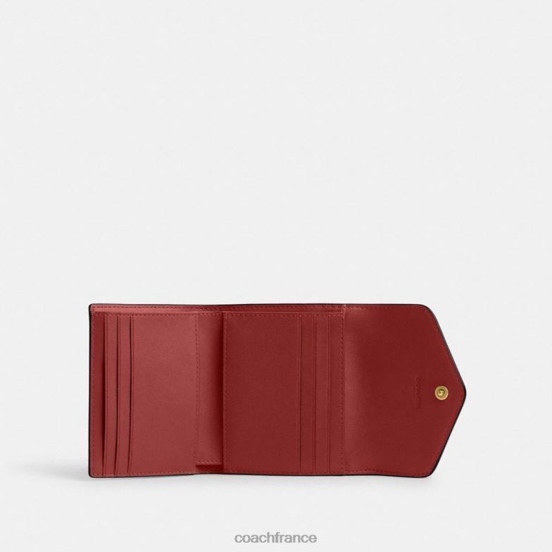 Coach femmes petit portefeuille Wyn b4/émail rouge HHR6J356