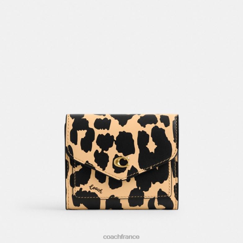 Coach femmes petit portefeuille Wyn à imprimé léopard b4/léopard HHR6J354