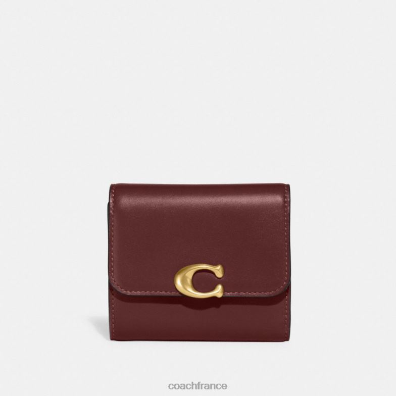 Coach femmes portefeuille de bandits b4/vin HHR6J353