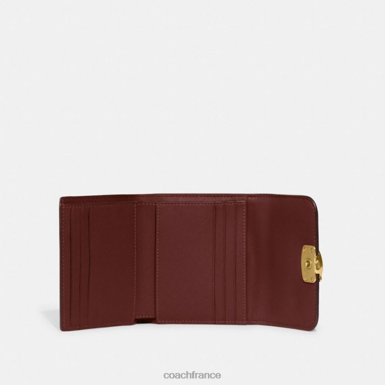 Coach femmes portefeuille de bandits b4/vin HHR6J353
