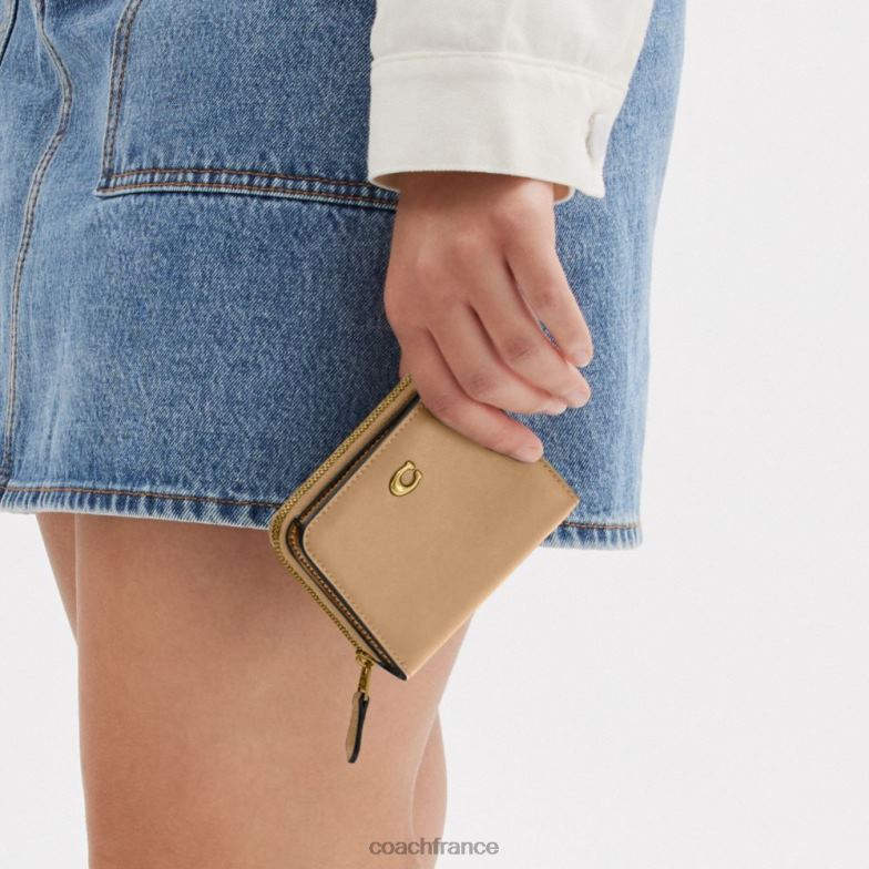 Coach femmes portefeuille portefeuille b4/bronzage HHR6J347