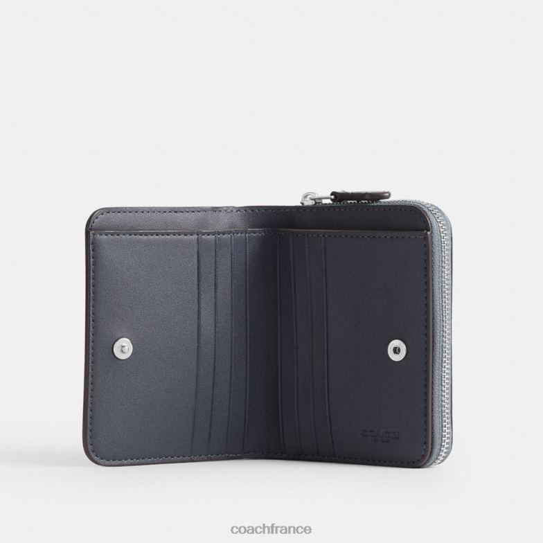 Coach femmes portefeuille portefeuille gauche/gris bleu HHR6J343