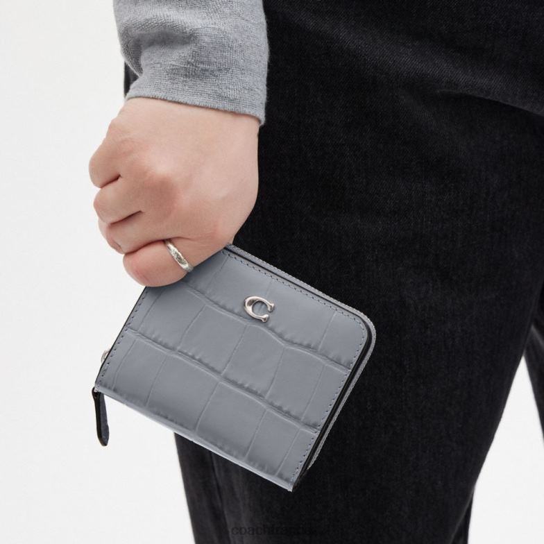 Coach femmes portefeuille portefeuille gauche/gris bleu HHR6J343