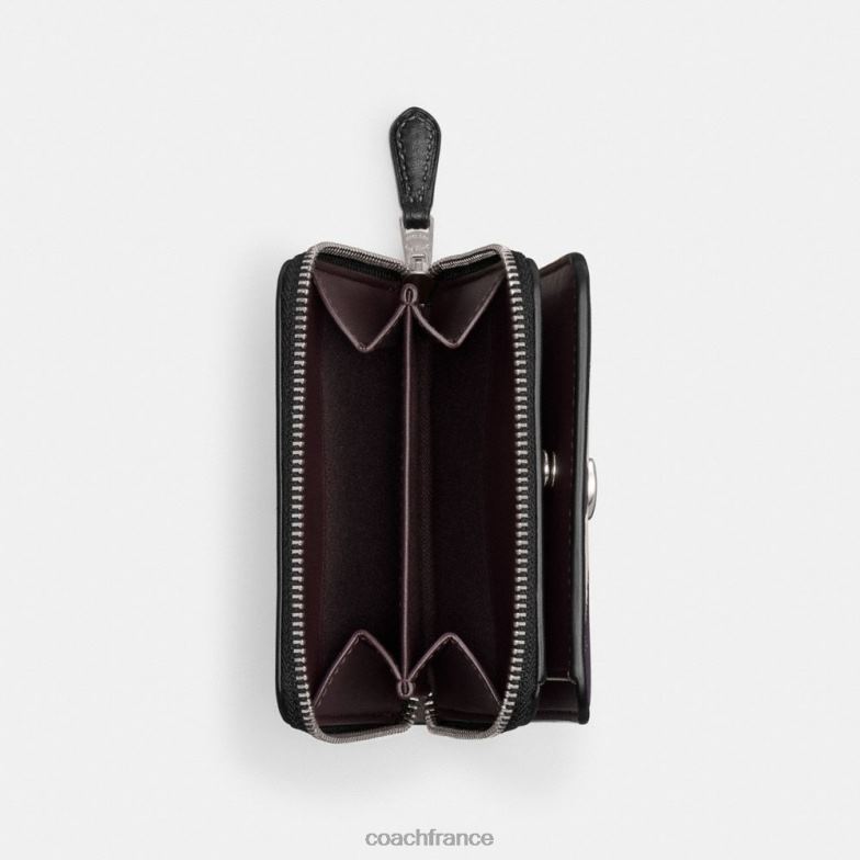 Coach femmes portefeuille à rabat avec imprimé zèbre gauche/zèbre HHR6J355