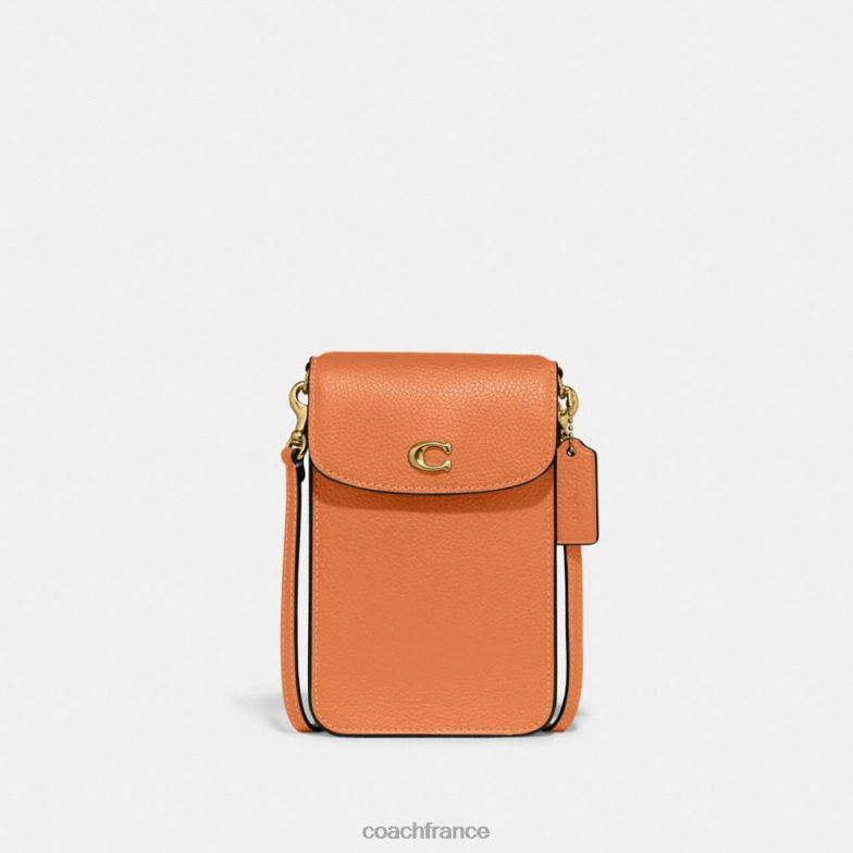 Coach femmes bandoulière pour téléphone b4/orange délavé HHR6J387