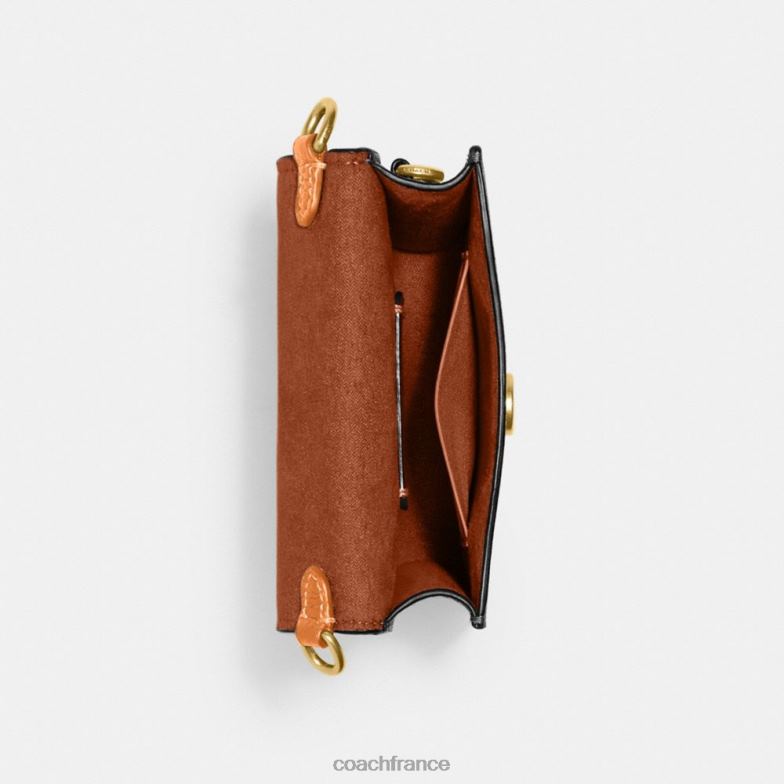 Coach femmes bandoulière pour téléphone b4/orange délavé HHR6J387