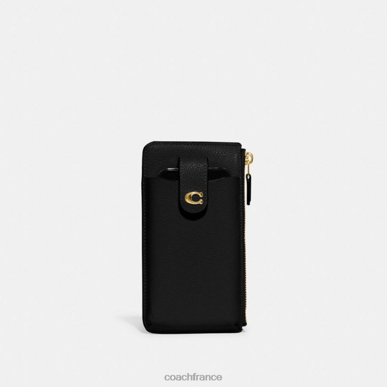 Coach femmes portefeuille de téléphone essentiel b4/noir HHR6J389