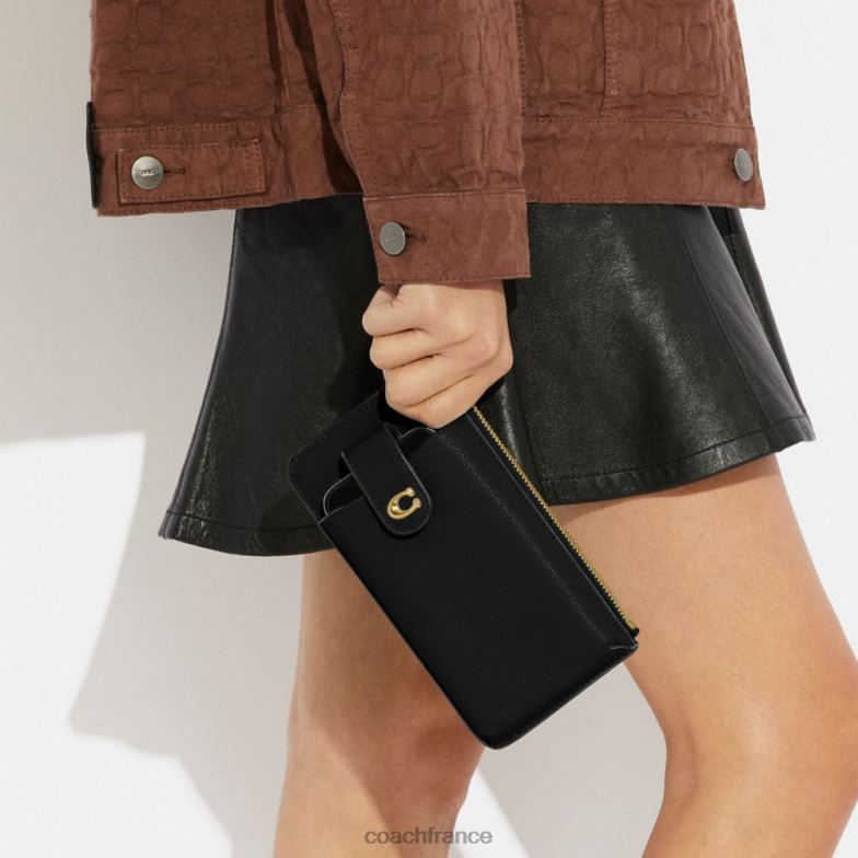 Coach femmes portefeuille de téléphone essentiel b4/noir HHR6J389