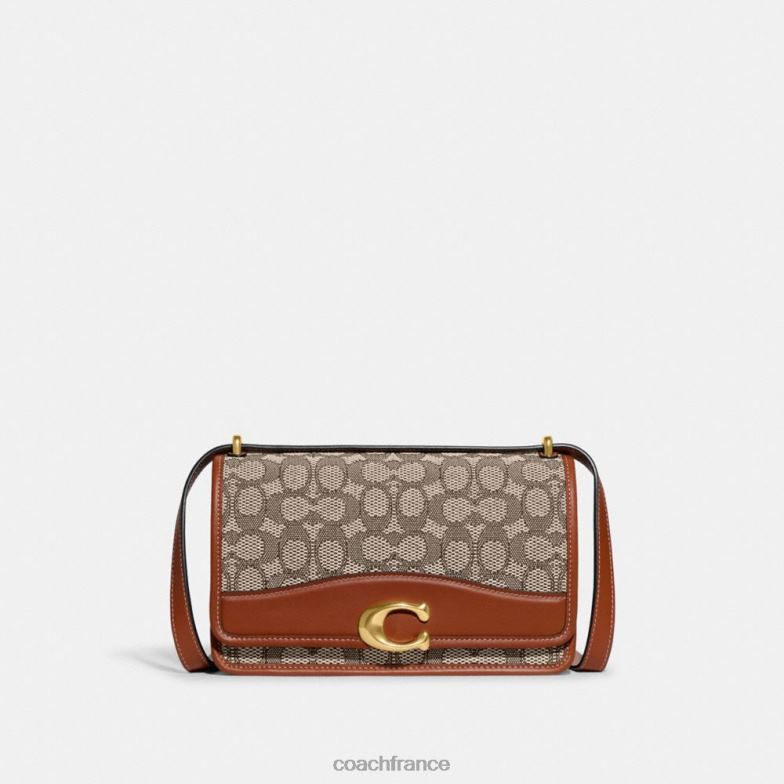 Coach femmes sac bandoulière bandit en jacquard textile signature b4/cacao bruni amb HHR6J13