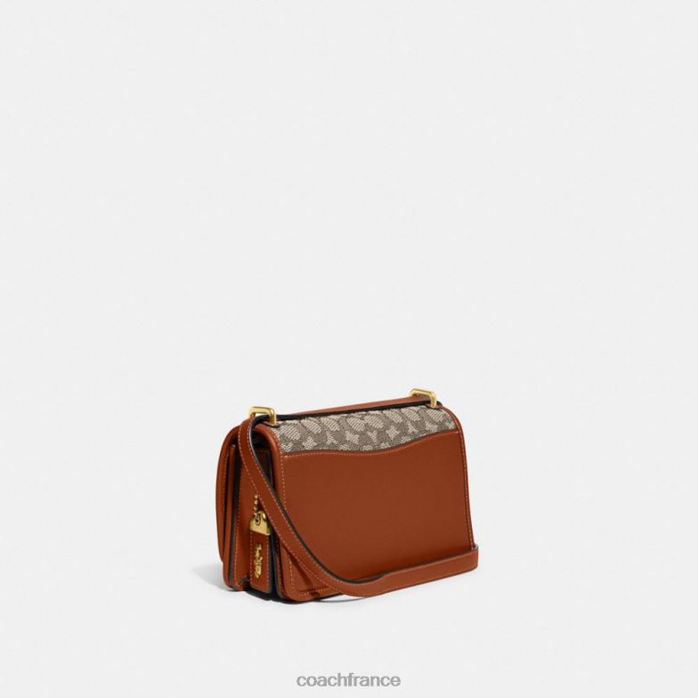 Coach femmes sac bandoulière bandit en jacquard textile signature b4/cacao bruni amb HHR6J13