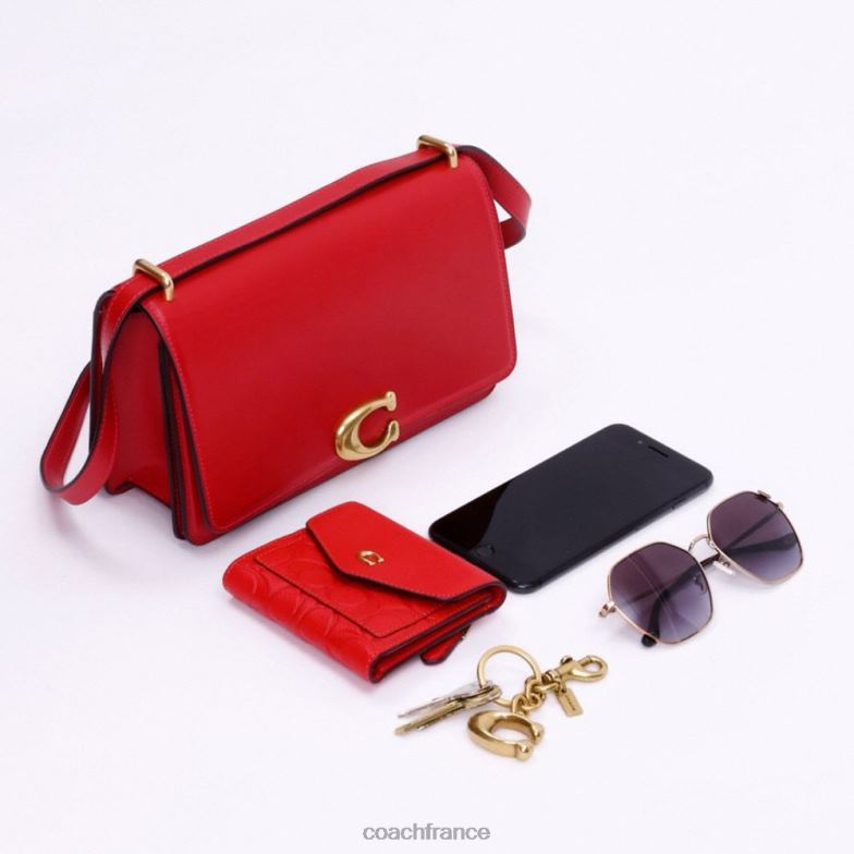 Coach femmes sac bandoulière bandit en jacquard textile signature b4/cacao bruni amb HHR6J13