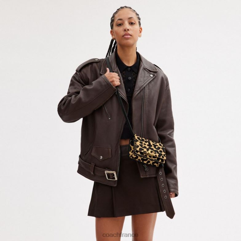 Coach femmes sac bandoulière bandit à imprimé léopard b4/léopard HHR6J6