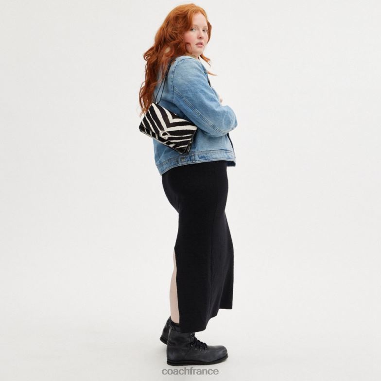 Coach femmes sac bandoulière bandit à imprimé zèbre gauche/zèbre HHR6J1