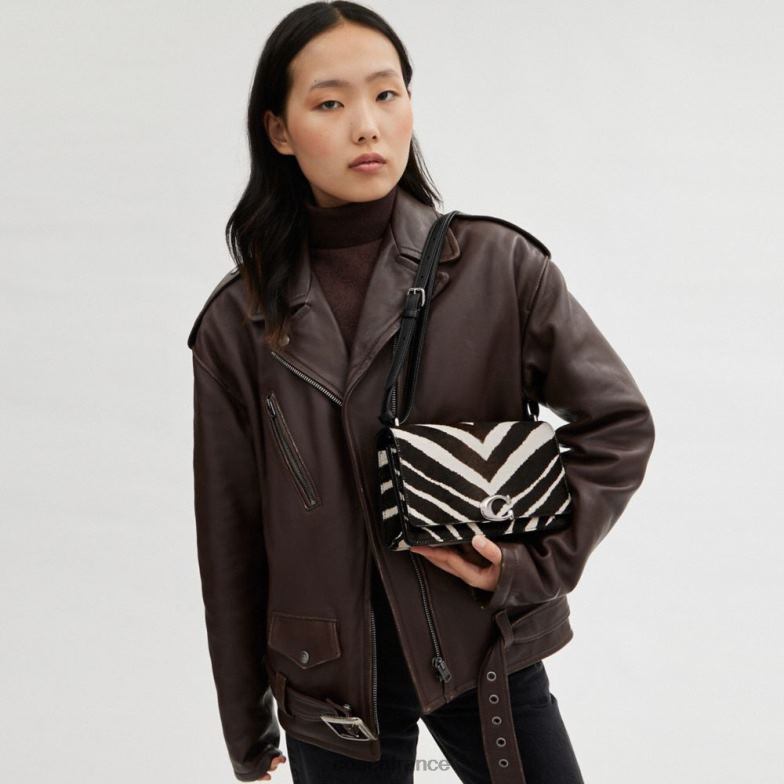 Coach femmes sac bandoulière bandit à imprimé zèbre gauche/zèbre HHR6J1